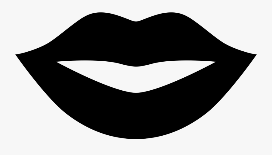 Art,black And - Lips Emoji Black And White, Transparent Clipart