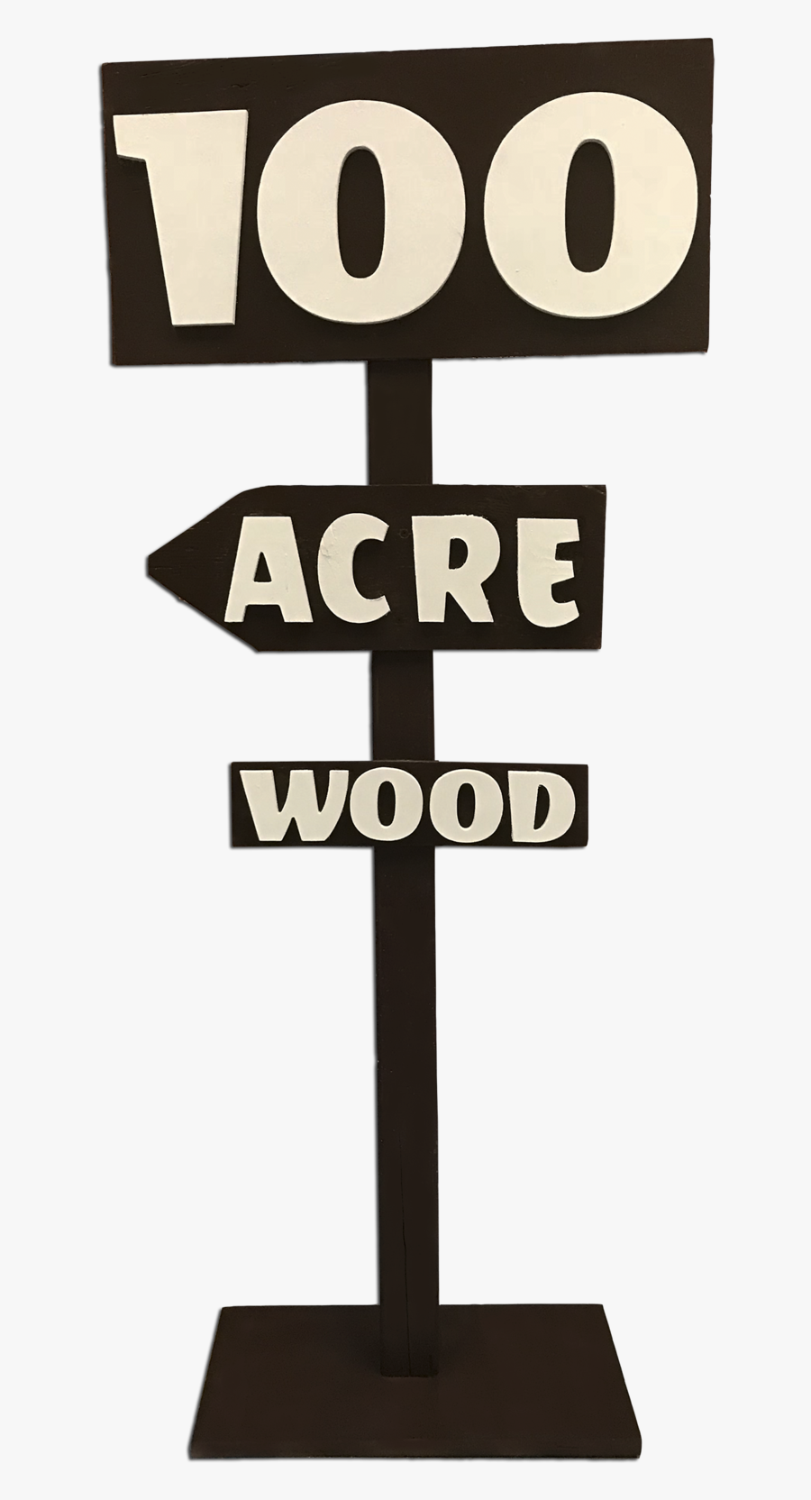 100 Acre Wood Sign - Sign, Transparent Clipart
