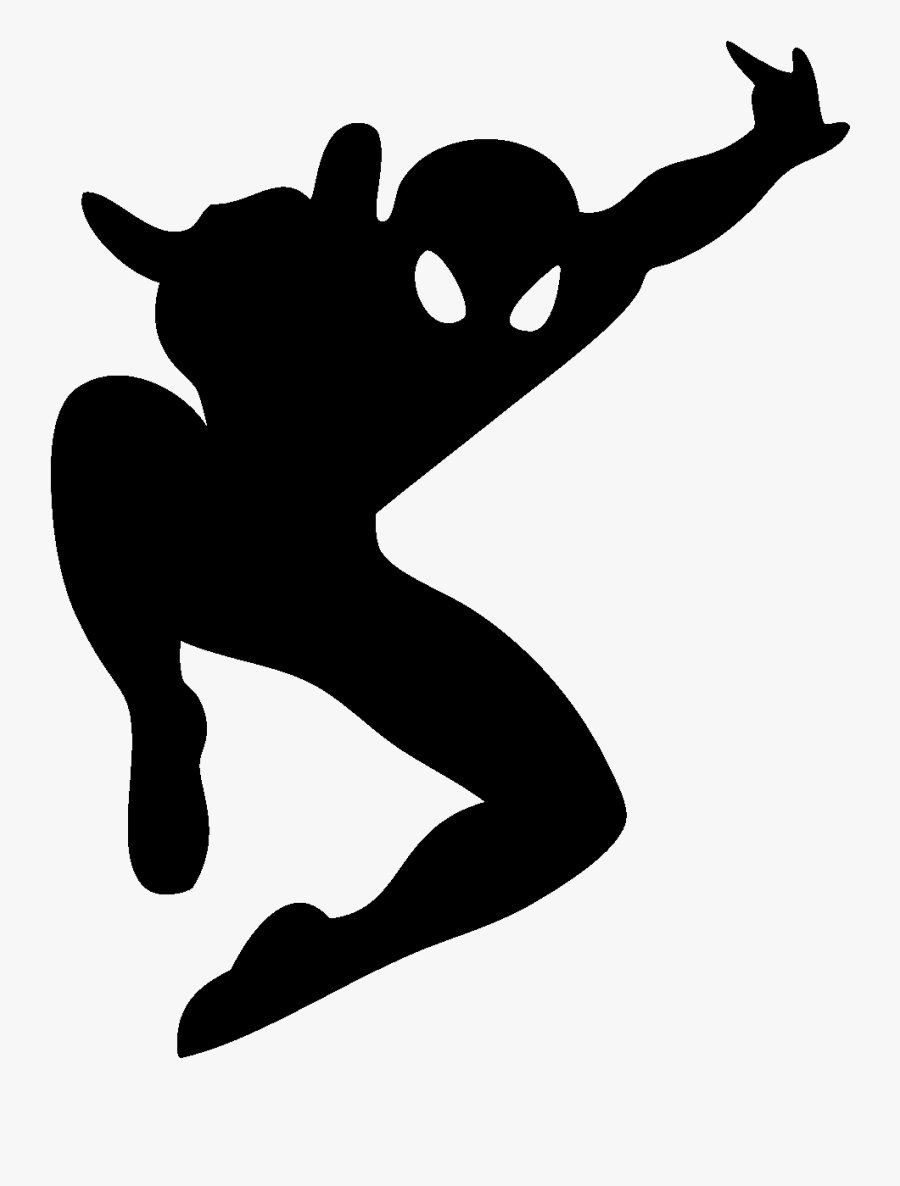 Graphic Freeuse Avengers Clipart Silhouette - Spider Man, Transparent Clipart