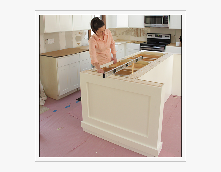 How To Install A Kitchen Island - Diy Kitchen Island From Cupboards, Transparent Clipart