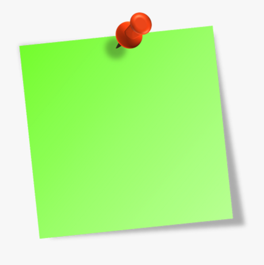 Transparent Note Clipart - Sticky Notes Green Png, Transparent Clipart