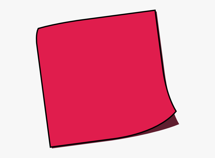 Red Post It Note, Transparent Clipart