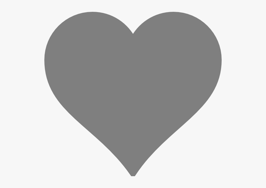 Transparent Black Heart Clipart Png - Transparent Background Grey Heart, Transparent Clipart