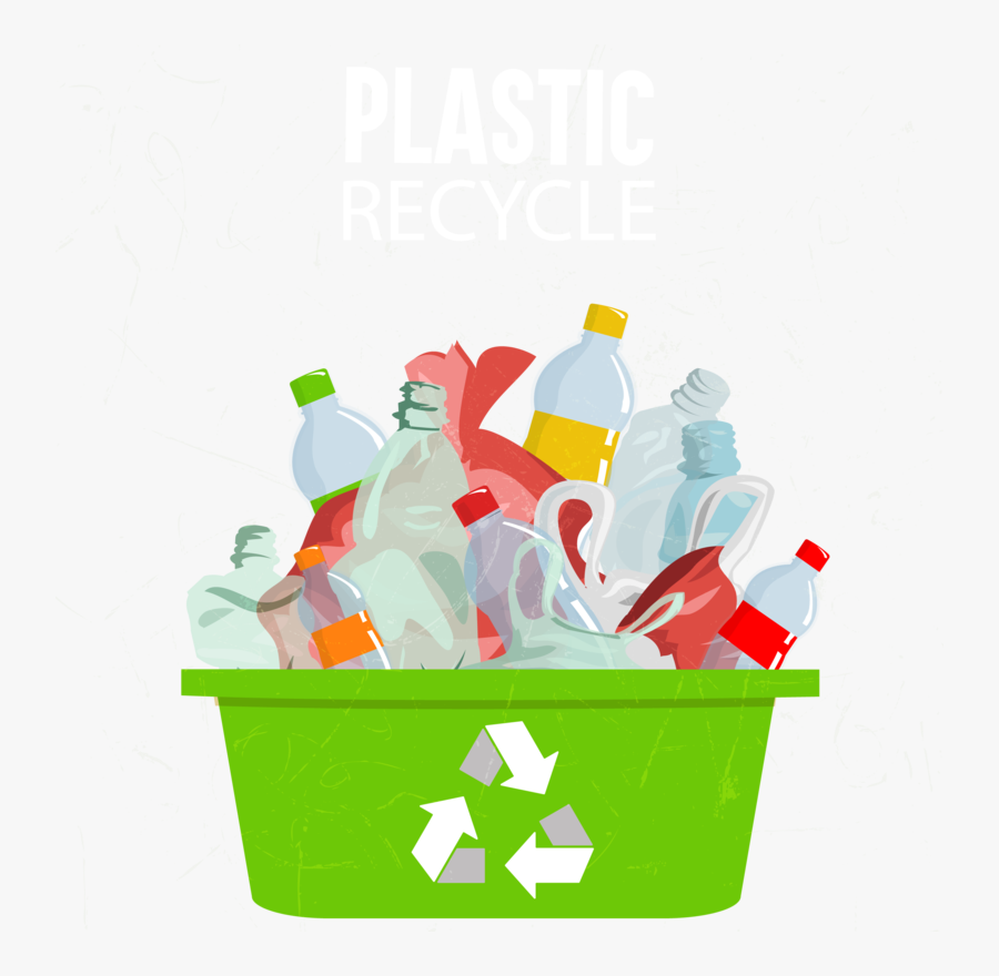 Container Garbage Symbol Recycling Plastic Environmental - Plastic Trash Illustration Png, Transparent Clipart