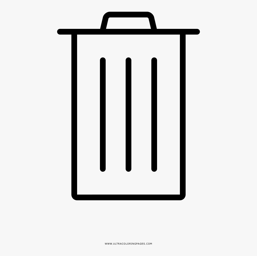 Trash Can Coloring Page Clipart , Png Download, Transparent Clipart
