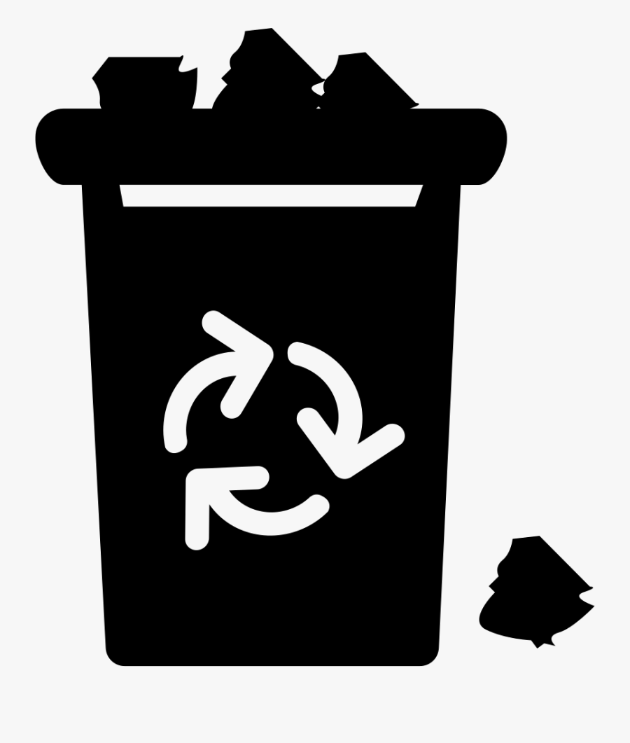 With Recycle Sign Trash - Trash Svg Icon, Transparent Clipart