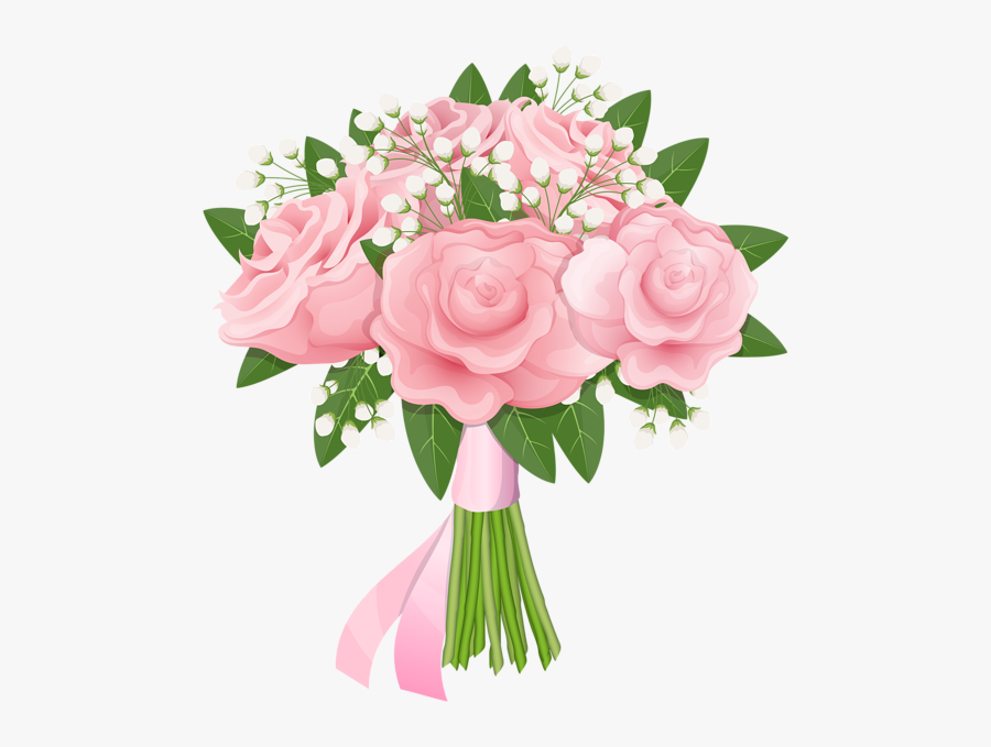 Clip Free Pink Rose Free Png - Bouquet Clipart, Transparent Clipart