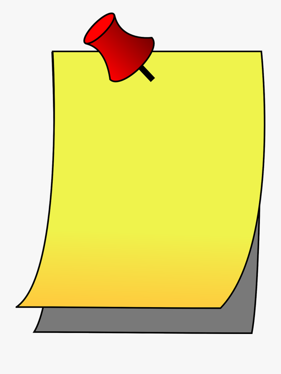 Note, Sticky Note, Wall, Pin, Blank, Sticker, Memo, Transparent Clipart