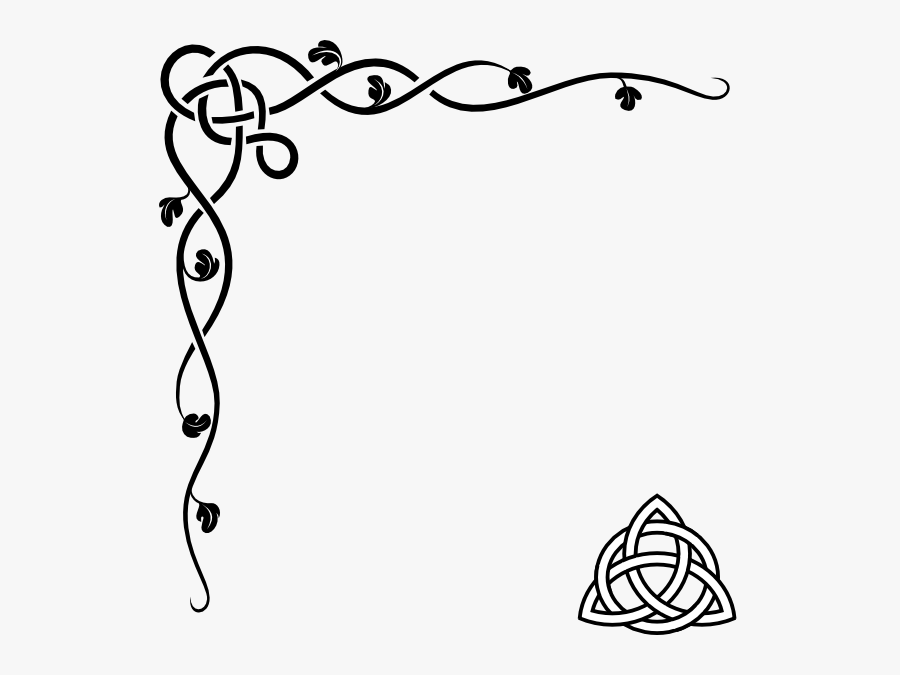 Corner Border Vector, Transparent Clipart