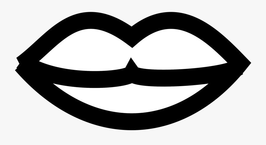 Line Art,area,monochrome Photography - Mouth Clipart Png Black And White, Transparent Clipart