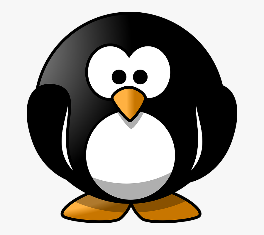 Cute Animals Clipart 24, Buy Clip Art - Round Cartoon Penguin, Transparent Clipart