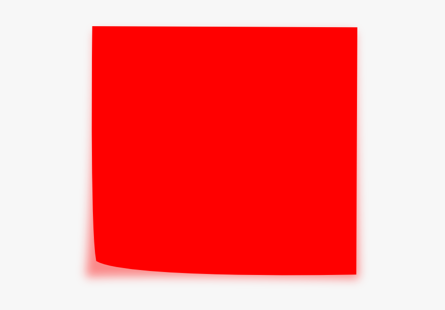 Red Sticky Note - Red Post It Note, Transparent Clipart