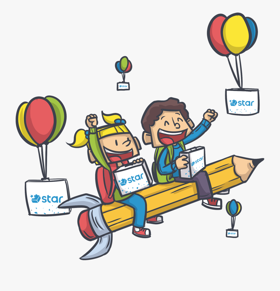 Star School Supplies - Cartoon, Transparent Clipart