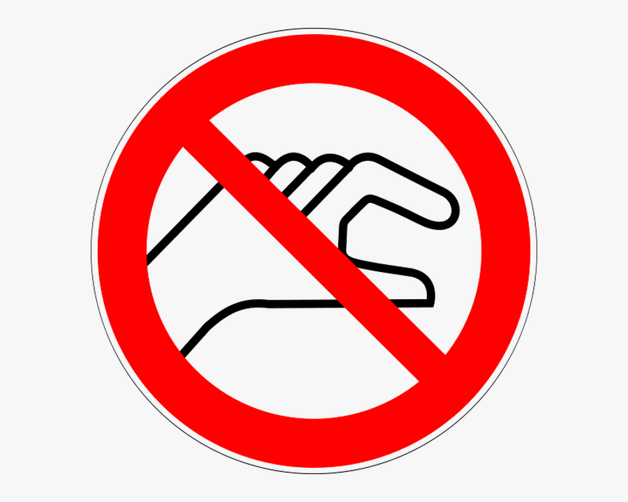 Keep Your Hands To Yourself - Not Touch Sign, Transparent Clipart