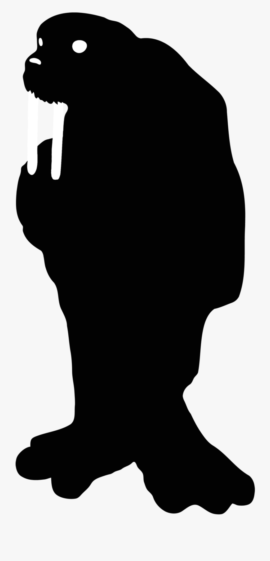 Walrus Silhouette Clipart , Png Download - Clip Art, Transparent Clipart