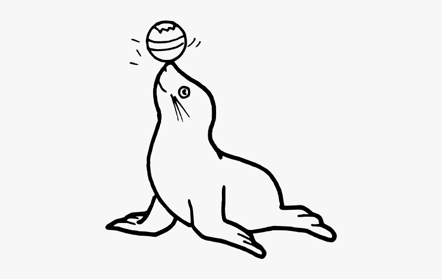 Clip Art Ized Seal Svg - Dibujo De Una Foca, Transparent Clipart