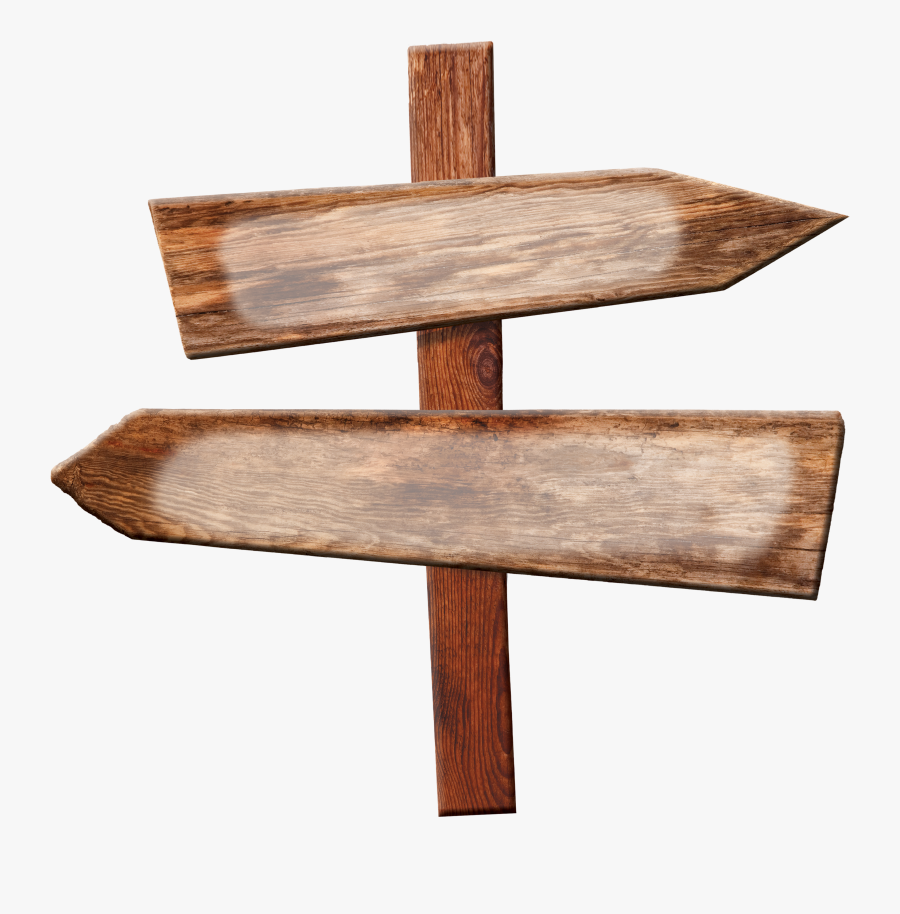 Wood Directional Sign Png, Transparent Clipart