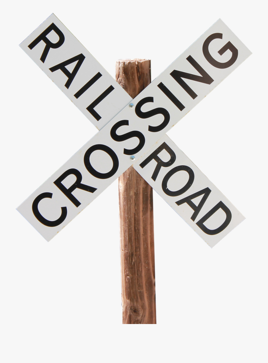 Hd Railroad Crossing Sign Train Railway - Railroad Crossing Sign Transparent, Transparent Clipart