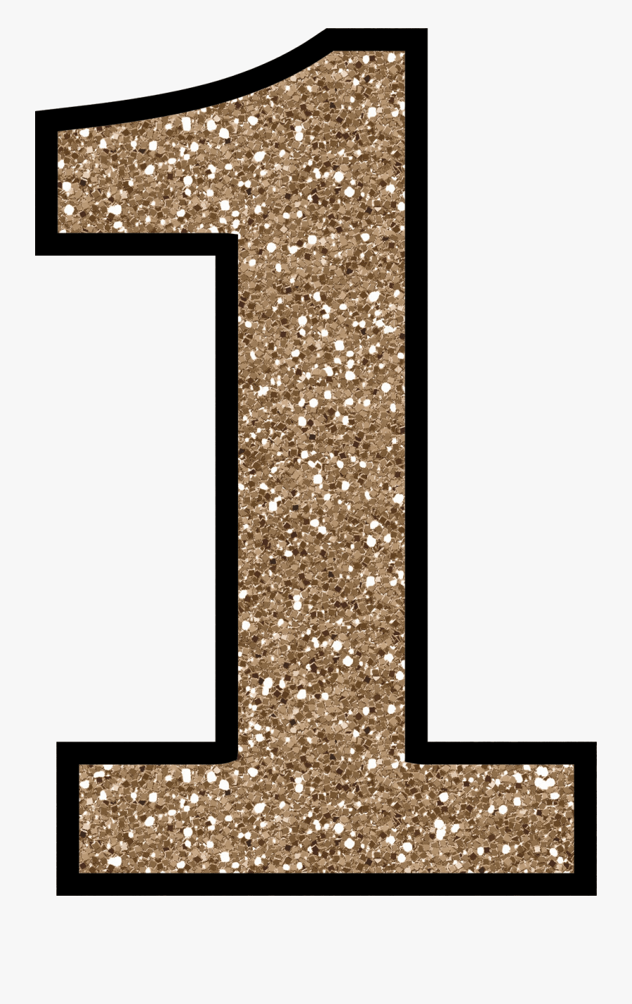 Number 1 Clip Art Glitter Without The Mess Free Digital - Glitter Number 1, Transparent Clipart