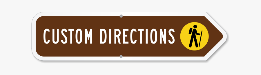 Add Your Custom Direction Right Arrow Sign - Sign, Transparent Clipart