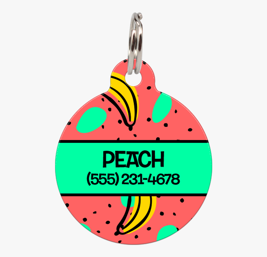 Green Bananas Personalized Dog Id Tag For Pets, Transparent Clipart