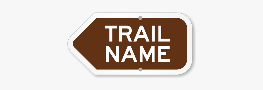 Add Your Custom Trail Name Left Arrow Sign - Graphics, Transparent Clipart