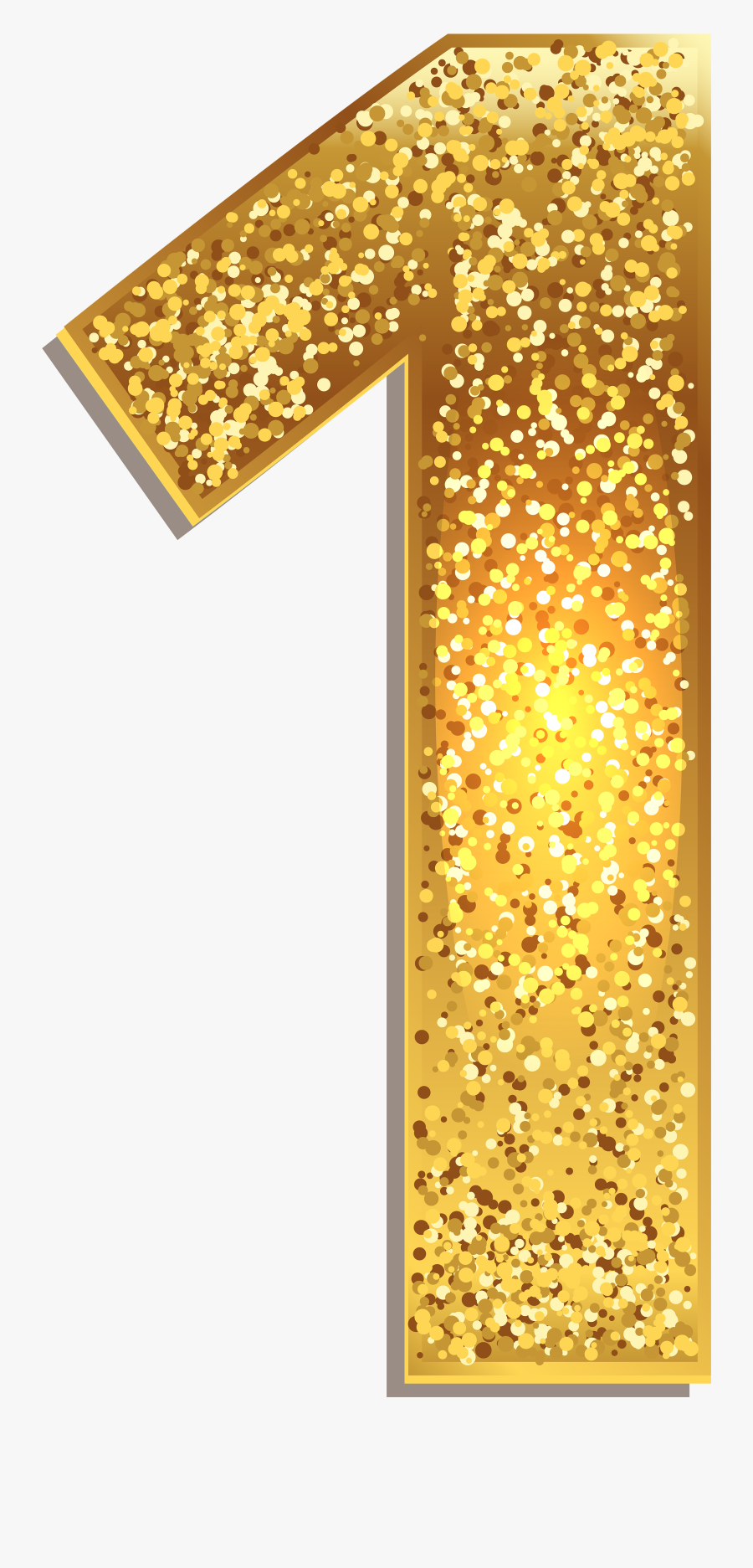 transparent gold dice png gold glitter number 1 png