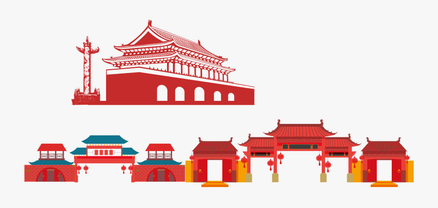 Transparent Japanese Temple Clipart - Chinese Gates Png, Transparent Clipart
