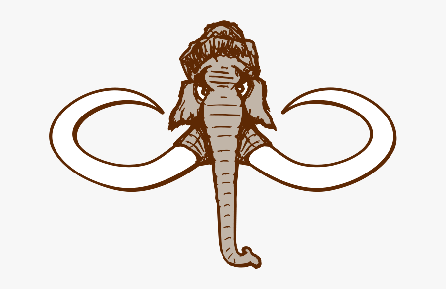 Walrus Clipart Tusk - Mammoth Face Clip Art, Transparent Clipart