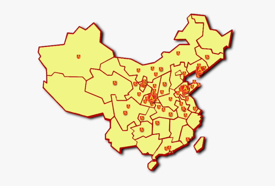 Teach In China Aston - Map Of Schools In China, Transparent Clipart
