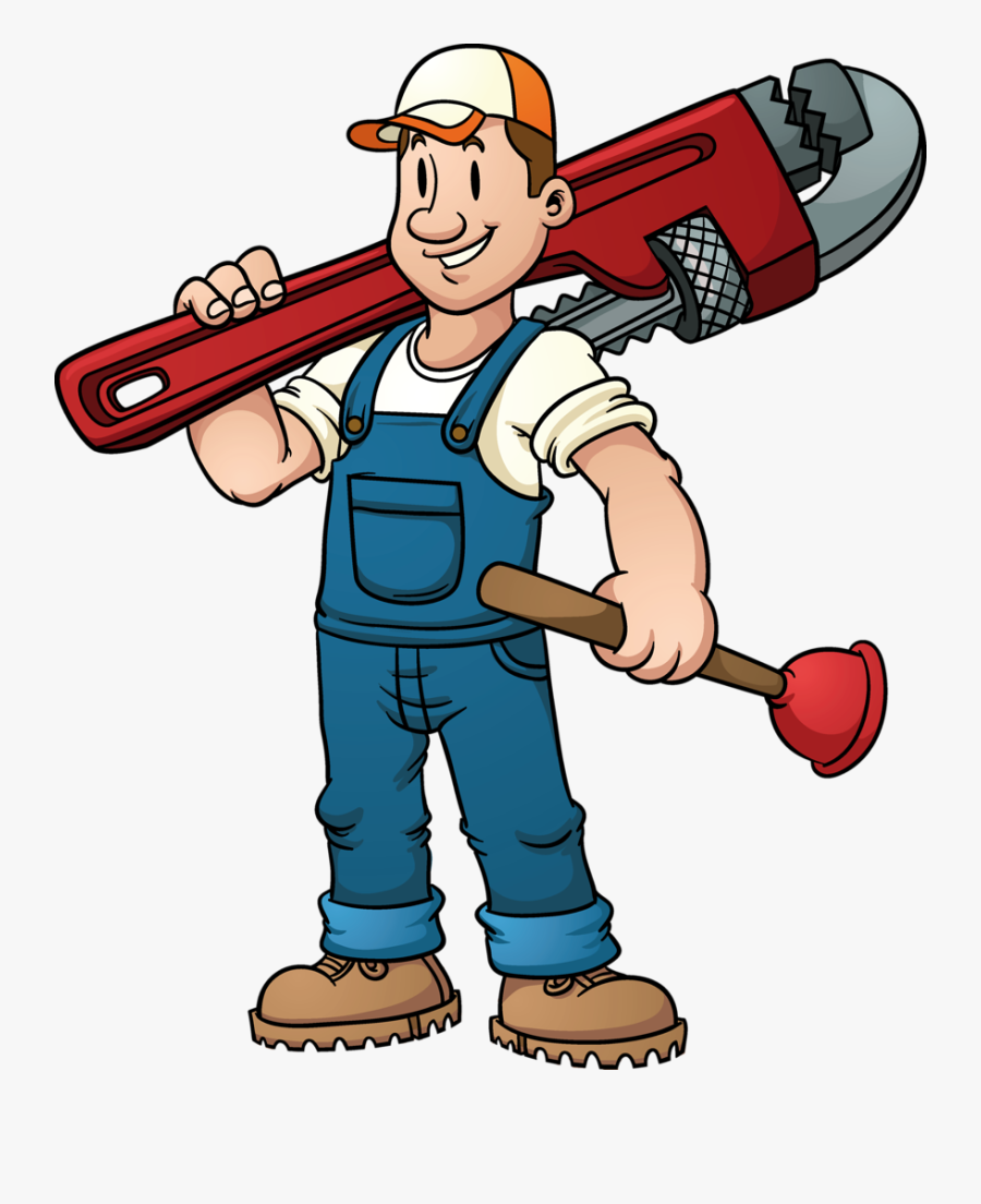 Clip Art Svg Library Free Download - Cartoon Plumber, Transparent Clipart