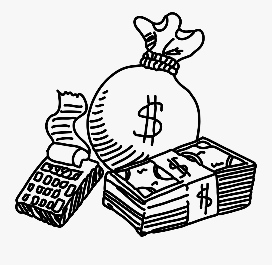 Money Dollars Weights Free Picture - Economy Clipart Black And White, Transparent Clipart