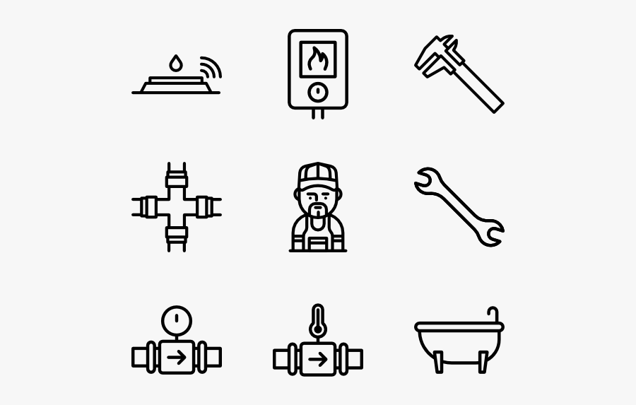 Clip Art Plumbing Vector - Plumbing Icons Free, Transparent Clipart