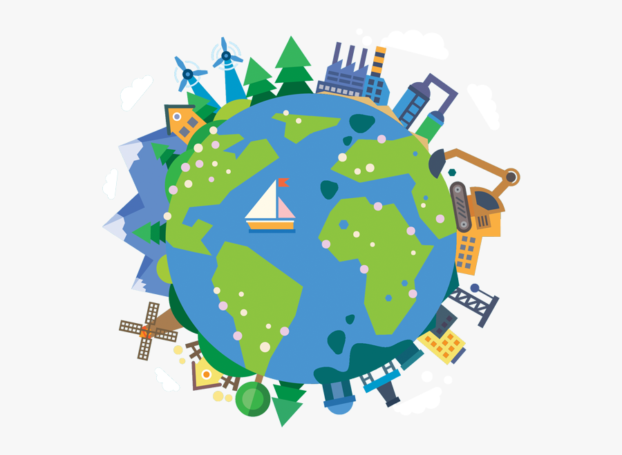 Pollution Drawing With Nature, Transparent Clipart