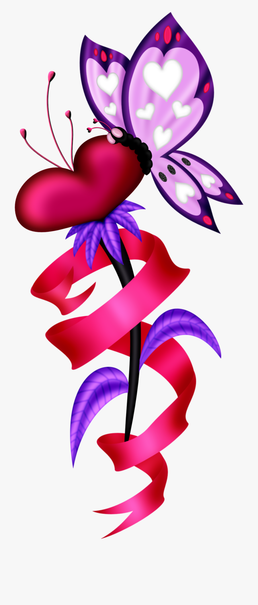 Pin Pics, Beautiful Butterflies, Pink Things, Heart - Imagenes Mariposas En Mi Corazon, Transparent Clipart