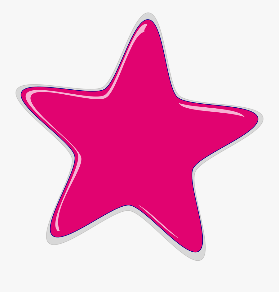 Pink Star Png, Transparent Clipart