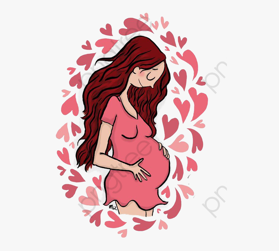 Pregnant Clipart Beautiful - Pregnant Mom Png, Transparent Clipart