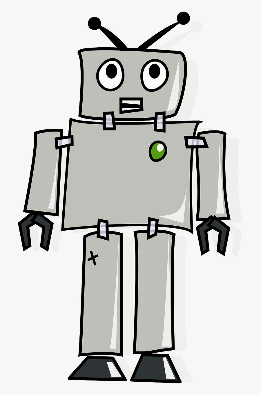 Robot Cartoon, Transparent Clipart