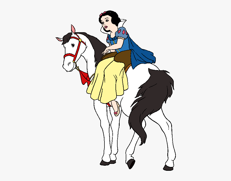 Snow White Clipart - Disney Princes Snow Whites Horse, Transparent Clipart
