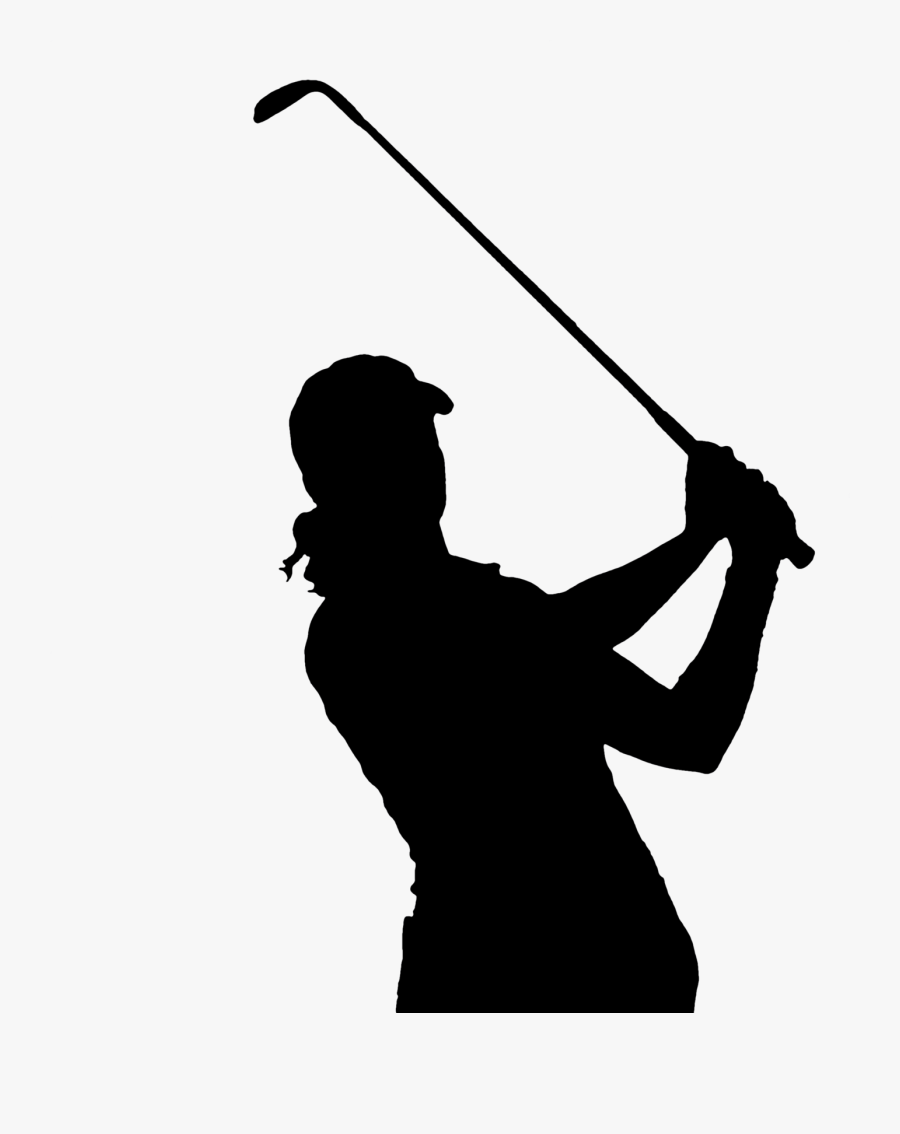 Womens Golf Png - Golfer Silhouette Transparent, Transparent Clipart