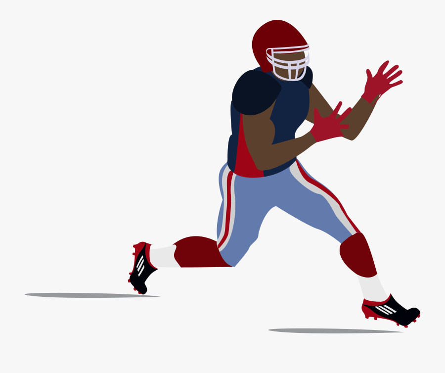 Quarterback Clipart - Cartoon Football Player Transparent, Transparent Clipart