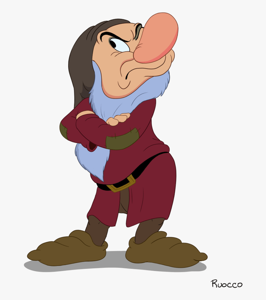 Red Cliparts Png Snow White - Snow White Grumpy Dwarf, Transparent Clipart