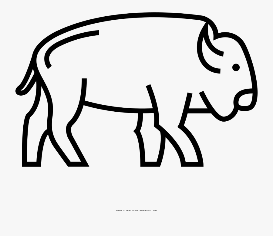 Transparent Buffalo Outline Clipart - Imágenes De Búfalos Para Dibujar, Transparent Clipart