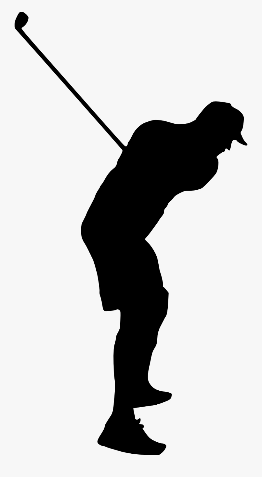 Golfer-silhouette - Golf, Transparent Clipart