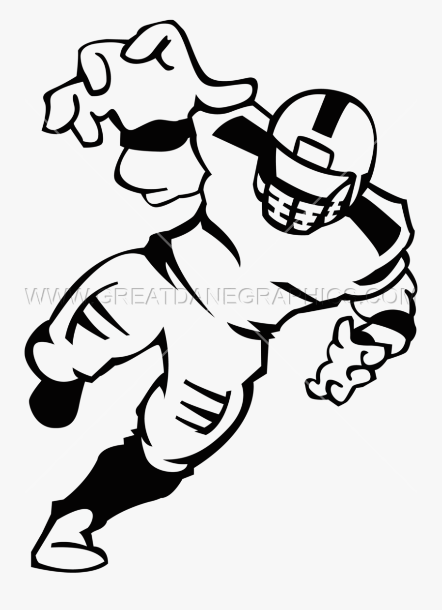 Football Player - Football Player Line Art, Transparent Clipart