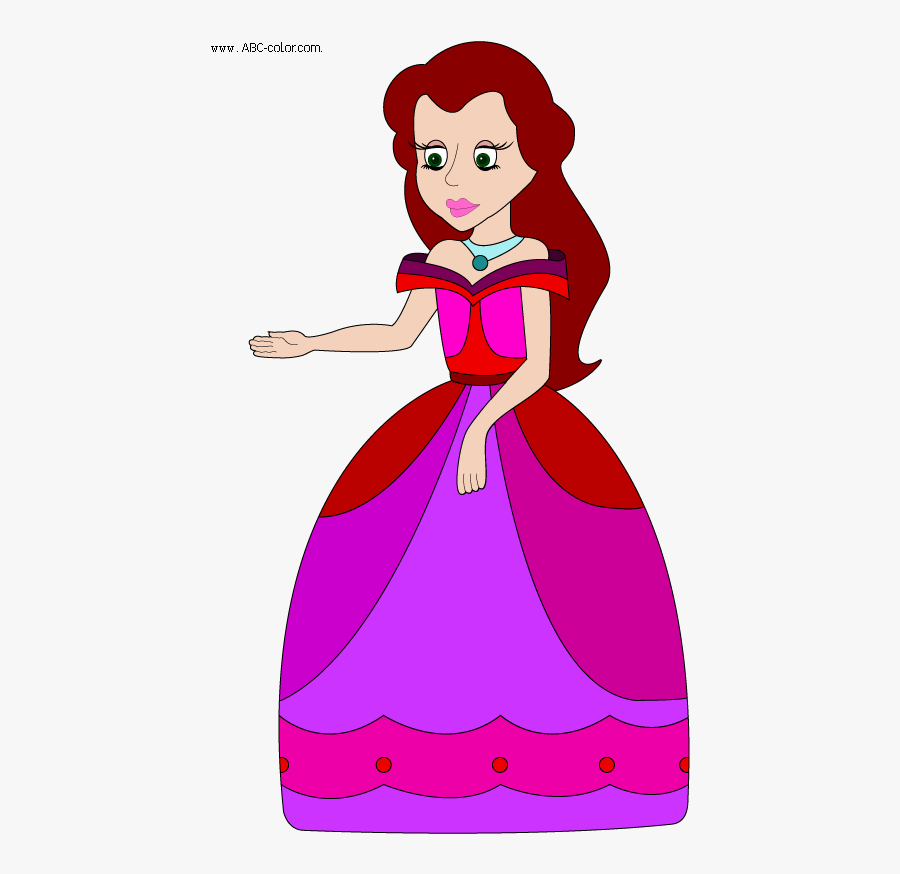 Raster Clipart Hello Lady - Girl With Beautiful Gown Clip Art, Transparent Clipart