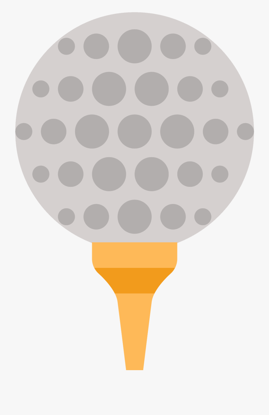 Golf Ball On Tee Vector - Golf Ball On A Tee Icon, Transparent Clipart