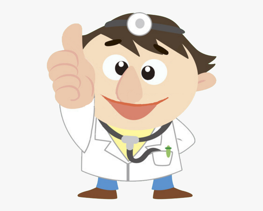 Cartoon Physician Thumb Signal Clip Art - Thumbs Up Cartoon Png, Transparent Clipart