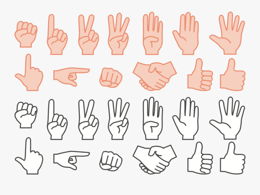 Line Art,head,thumb - Counting Fingers Png, Transparent Clipart