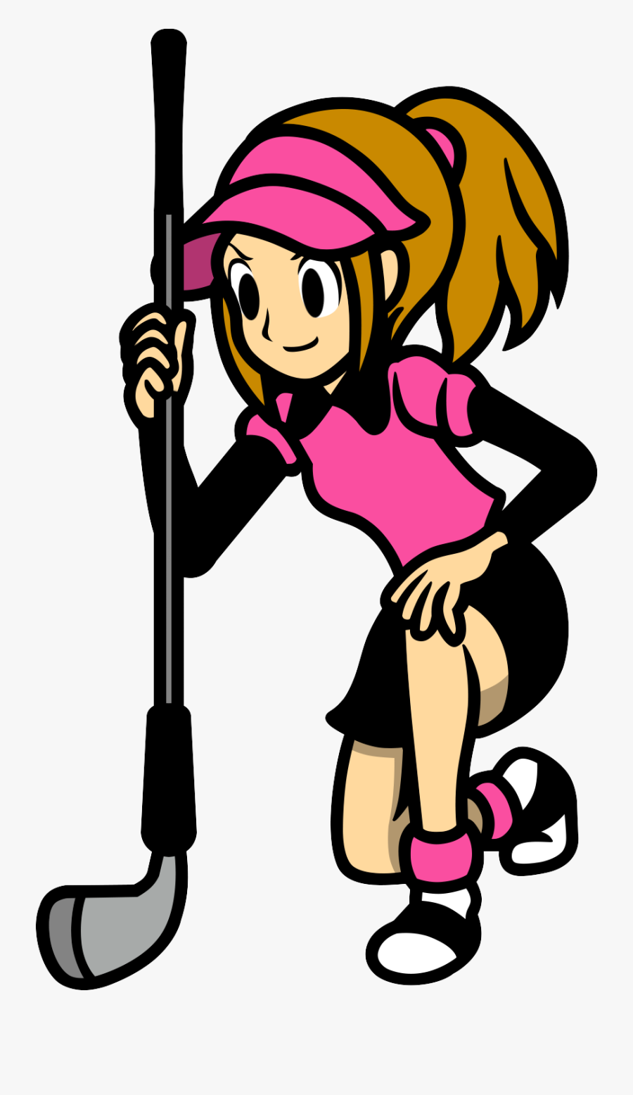 Vector Free Library Women Golf Clipart - Rhythm Heaven Hole In One 2, Transparent Clipart